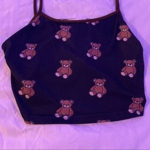 Bear Brown Crop Top